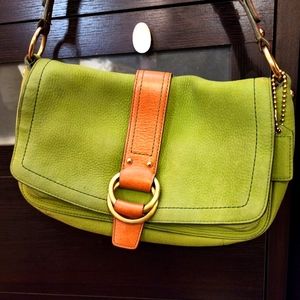 SALE !!!! Coach Nubuck Green Shoulder Bag